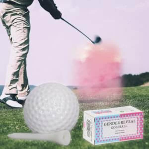 Pink Gender Reveal Golf Ball - Set of Two - What Will it Be - Gender Reveal Party - Baby Shower