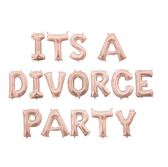 It's a Divorce Party 16" Mylar Balloon Letter Banner - Divorce Party Decorations - Balloon Letter Banner - Photo Wall Prop - Divorced AF