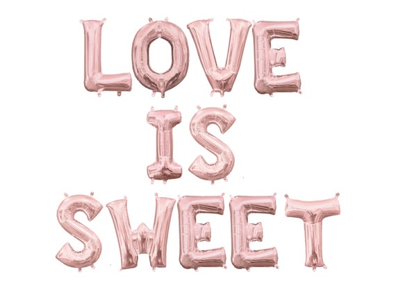 Love Is Sweet Balloon Banner Diy Wedding Decor Bridal Etsy