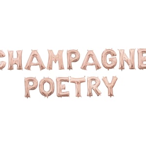 Champagne Poetry Balloon Banner - Birthday Balloon Banner - Photo Wall - Despedida de soltero o soltera - Champagne Showers - Champagne Diet