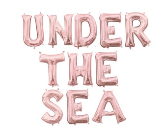 Under the Sea Balloon Banner - Mermaid Theme Party Decor - Mermaid Birthday - Mermaid Themed Bachelorette - Custom Letter Balloons
