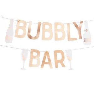 Bubbly Bar Garland - 8  ft long - New Year&#39;s Eve Party Banner - New Year&#39;s Eve Decor - Champagne Garland - Bridal Garland - Cheers to 2021
