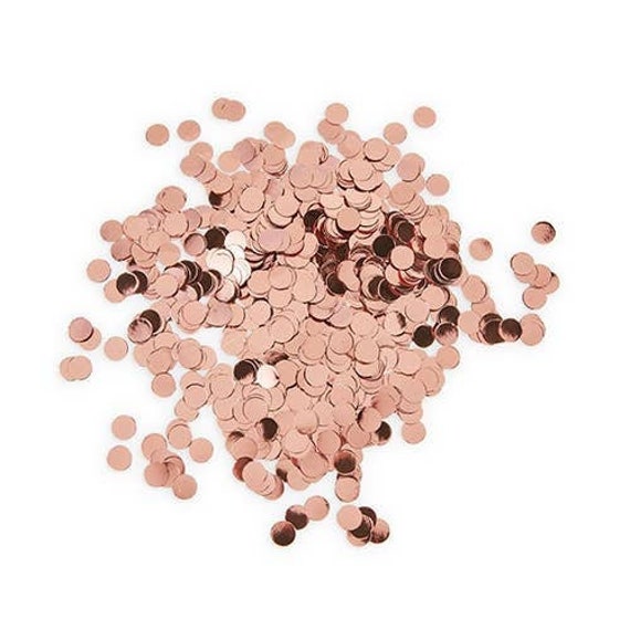 100 coriandoli in oro rosa, decorazioni per la tavola di addio