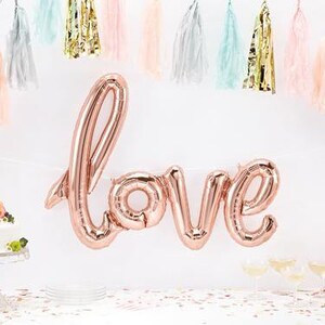 Love Script Balloon - Bridal Shower Decor - Wedding Decor - Engagement Decor - Bachelorette Decor - Bridal Photo Prop - Foil Letter Balloon