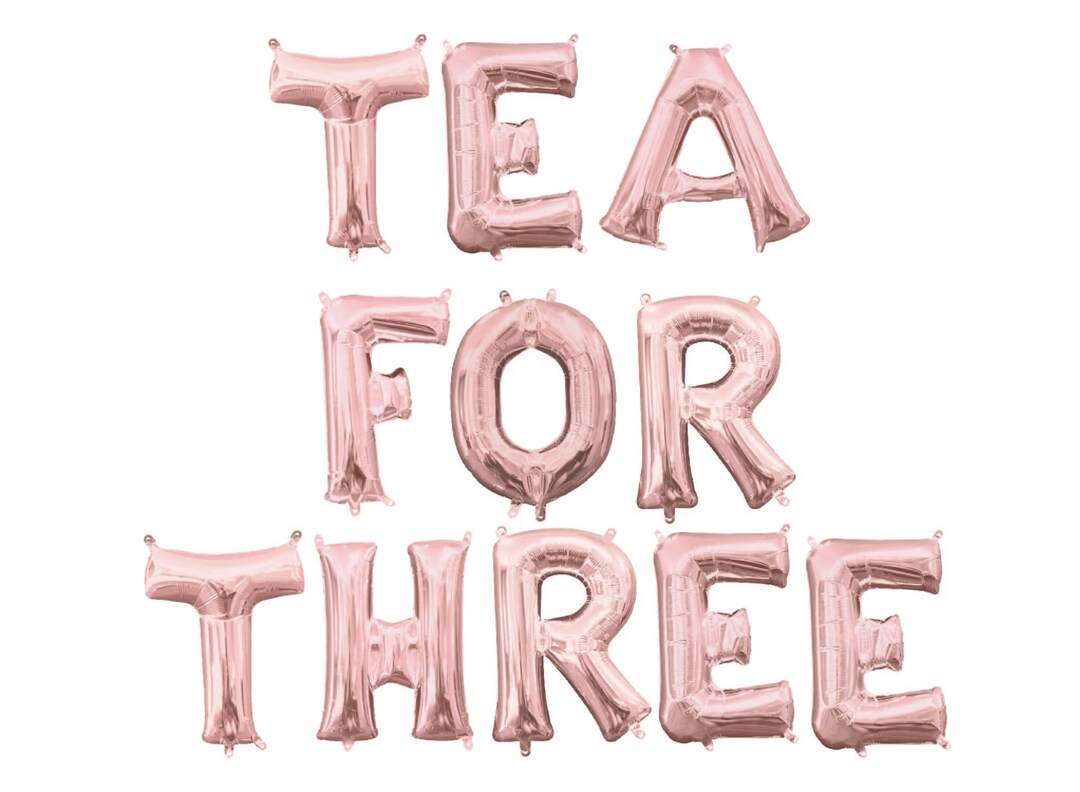 Tea for Three Balloon Banner - 3rd Birthday Decor - Tea for Three Theme ...
