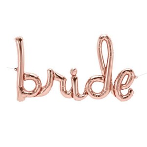 Bride Script Balloon - 33&quot; wide - Bridal Shower -  Wedding Decor - Engagement - Bachelorette Decor - Bridal Photo Prop - Foil Letter Balloon