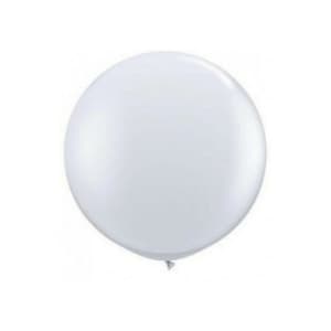 May include: A large, white, round balloon.