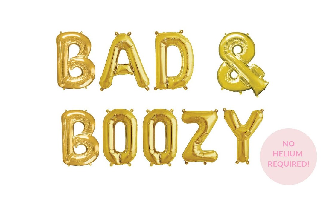 Bad & Boozy Balloon Banner - Bachelorette Party Decor - Bad and Boujee ...
