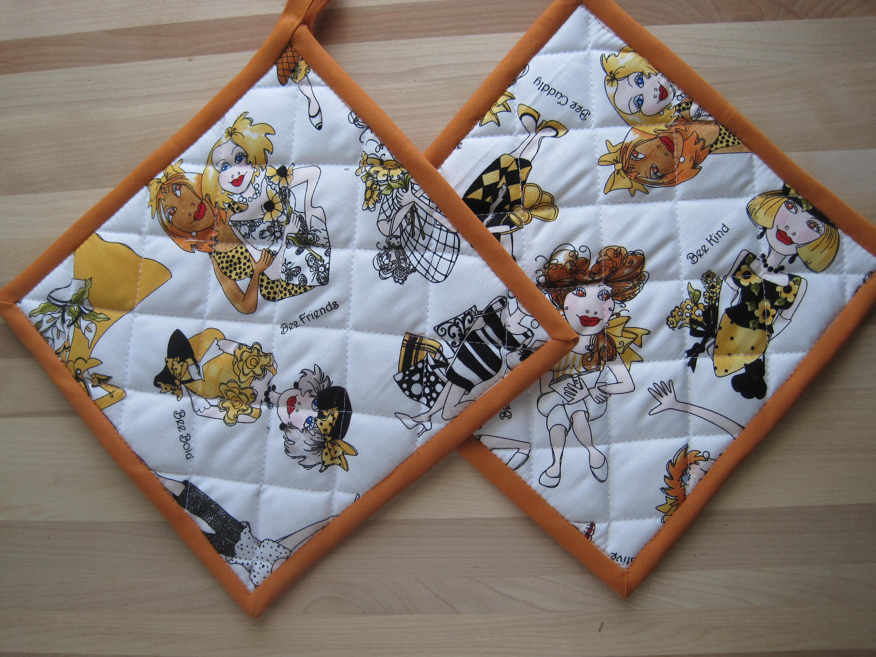 Hot pad oven mitt kitchen accessory quilted Loralie Etsy