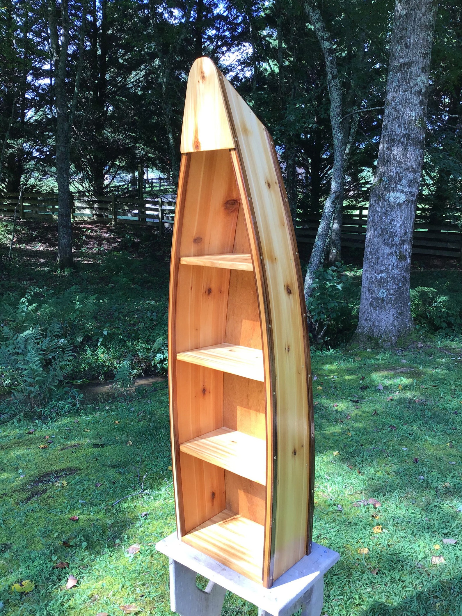 Solid Cedar Wooden Boat Shelf Rowboat Shelf Canoe Shelves Etsy