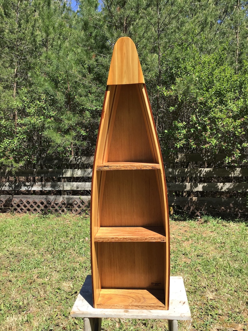 Canoe Shelves Boat Shelf Boat Bookshelf Nautical Shelf Rustic Etsy