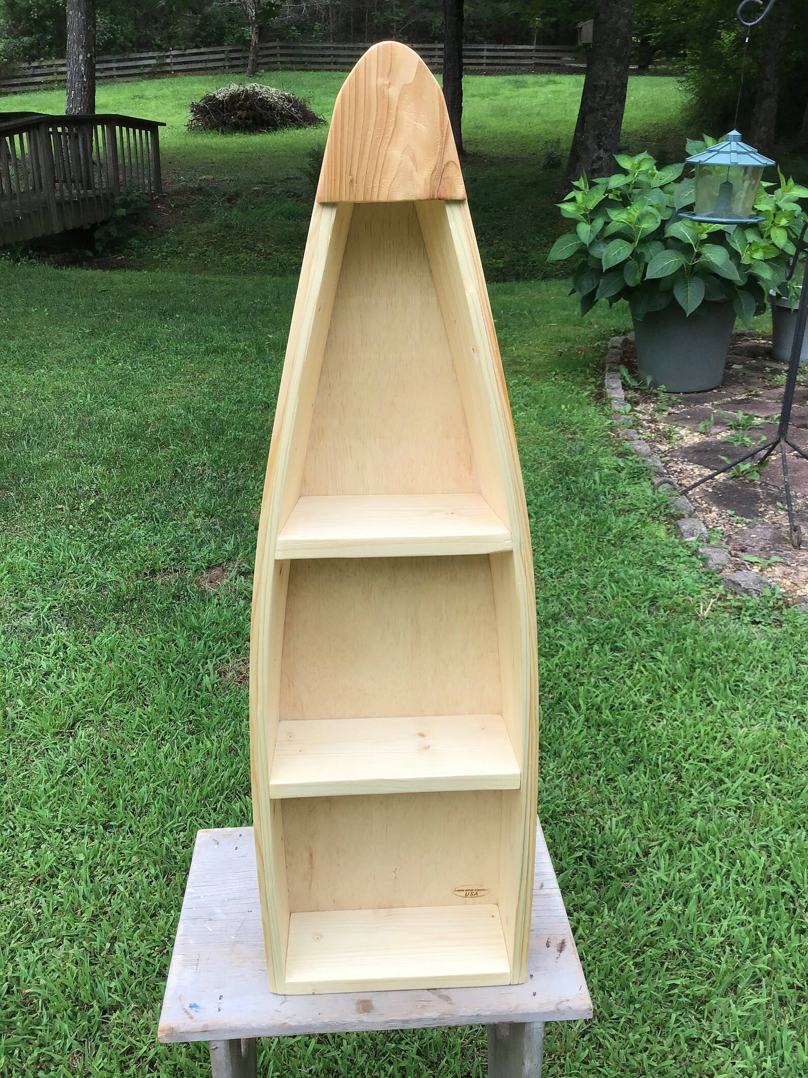 Cottage Style Navy Boat Shelf Canoe Shelves Nautical Boat Etsy