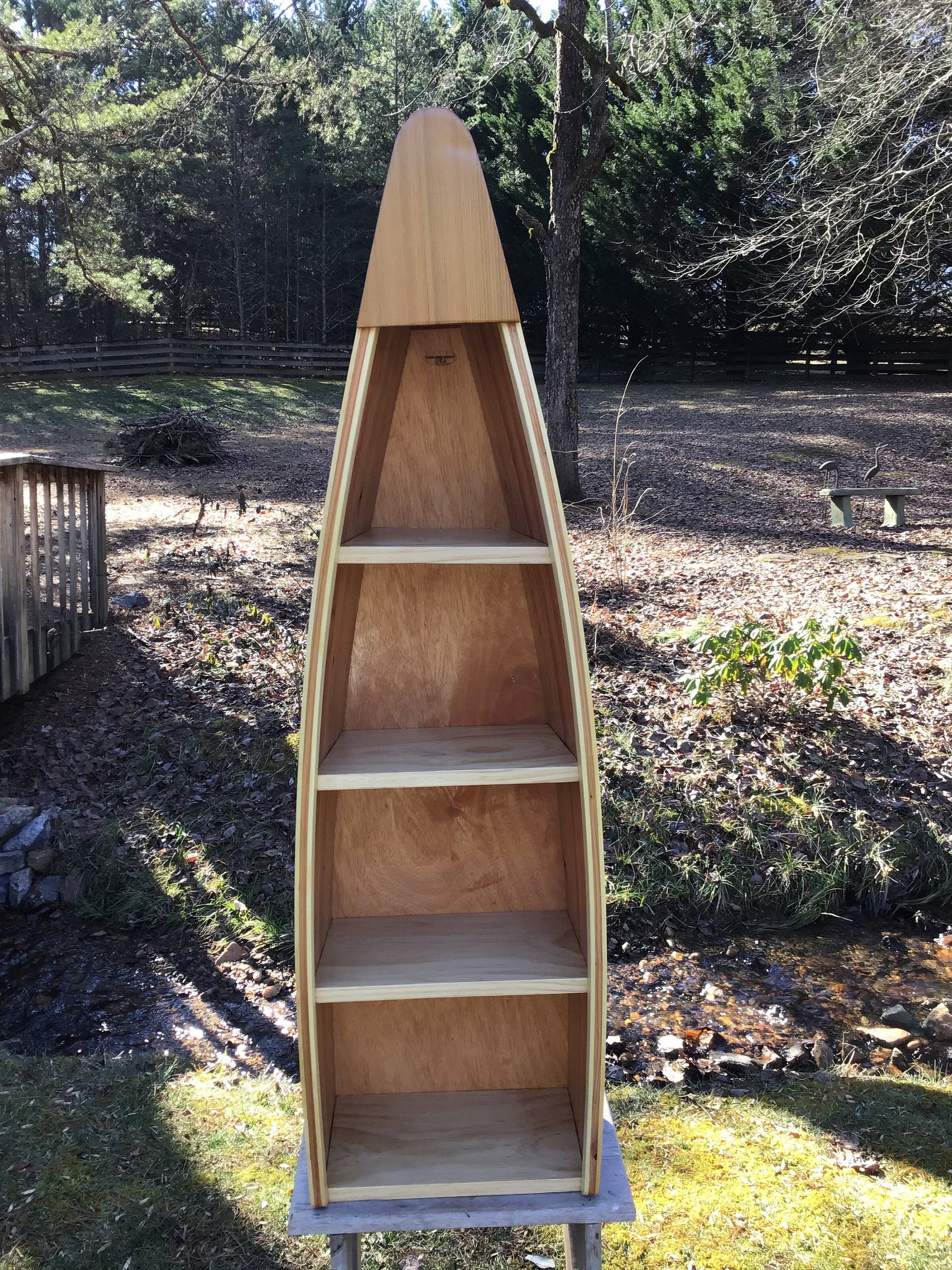 Boat Shaped Shelves Solid Antique Red Oak and Cedar Wood Strip Etsy