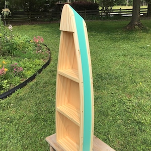 Handcrafted Solid Cedar Wooden Boat Shelf Canoe Shelves Row Boat Nautical Home Decor