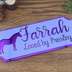 Stable Name Plate / plaque Cut Out Traditional w/modern twist Design Stable Door Sign Stall/Barn Horse/Pony Sign Colours Personalised Custom