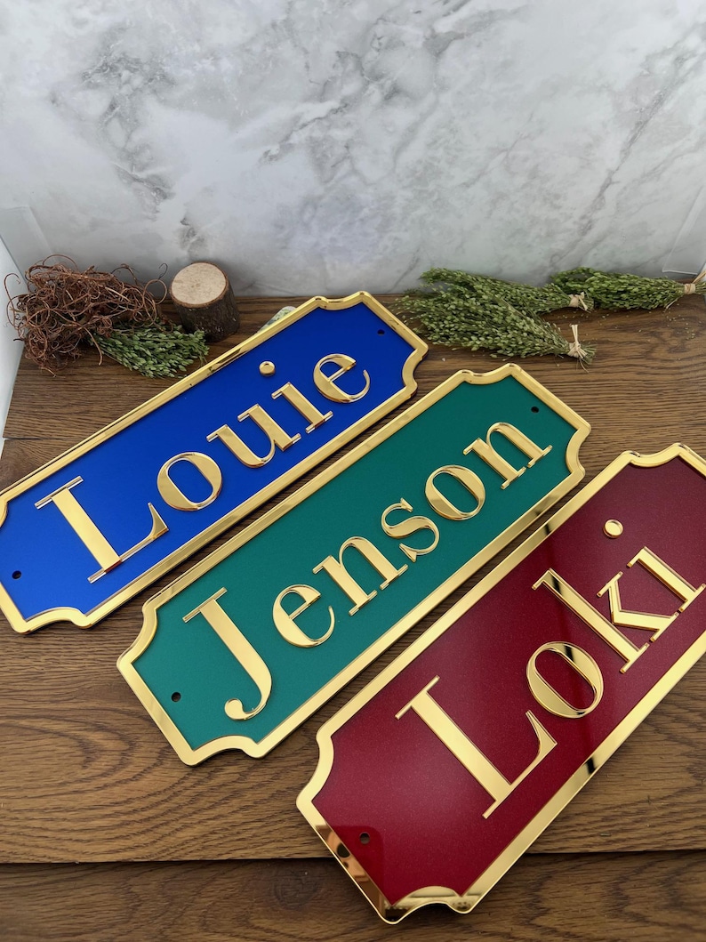 Stable Name Plate/plaque Add On Traditional w/modern twist Design Stable Door Sign Stall/Barn Horse/Pony Personalised Custom NEW COLOURS image 17