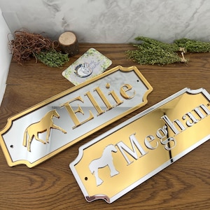 Stable Name Plate/plaque Add On Traditional w/modern twist Design Stable Door Sign Stall/Barn Horse/Pony Personalised Custom NEW COLOURS image 18