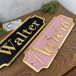 Stable Name Plate/plaque Add On Traditional w/modern twist Design Stable Door Sign Stall/Barn Horse/Pony Personalised Custom NEW COLOURS