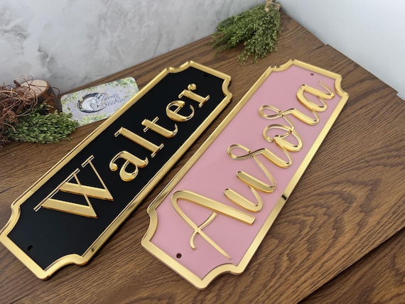 Stable Name Plate/plaque Add On Traditional w/modern twist Design Stable Door Sign Stall/Barn Horse/Pony Personalised Custom NEW COLOURS