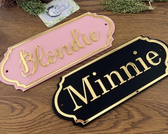 Stable Name Plate/plaque Classic w/modern twist Design Stable Door Sign Stall/Barn Horse/Pony Personalised Custom NEW COLOURS