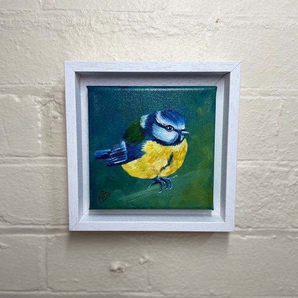 Bluetit 1 Oil Painting and Framed Prints