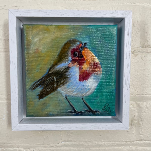 Robin 3 Oil painting and framed prints