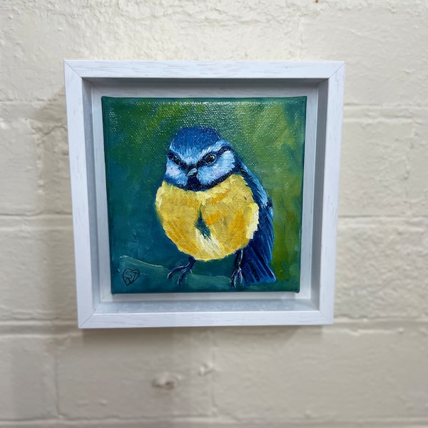 Bluetit 2 Oil Painting and Framed Prints
