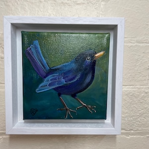 Blackbird 2 Oil Painting and Framed Prints