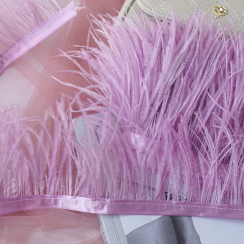 New Arrival Natural Ostrich Feather Trim Ostrich Feather Trim Etsy