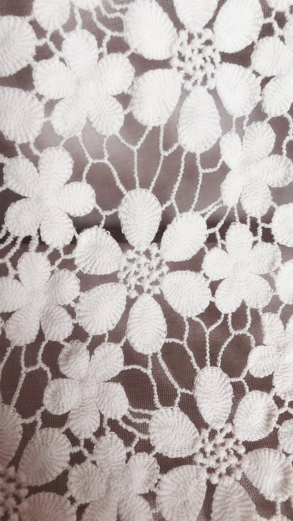 tissu dentelle crème Ivoire coton crème dentelle avec daisy, tissu de dentelle guipure 100 % coton par yard 7171e5 tissu dentelle crème Ivoire coton crème dentelle avec daisy, tissu de dentelle guipure 100 % coton par yard 7171e5