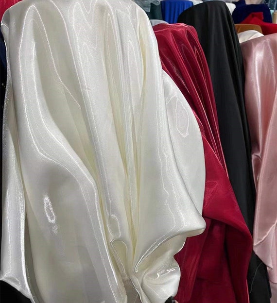 Nude Satin Fabric , Solid Satin Fabric With Shine for Dress
