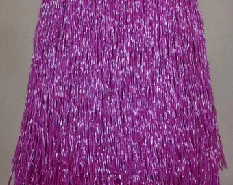 11.8 inches long hot pink Beaded fringe trim with for couture, dance costume, bugle bead tassel for latin dress dance wear