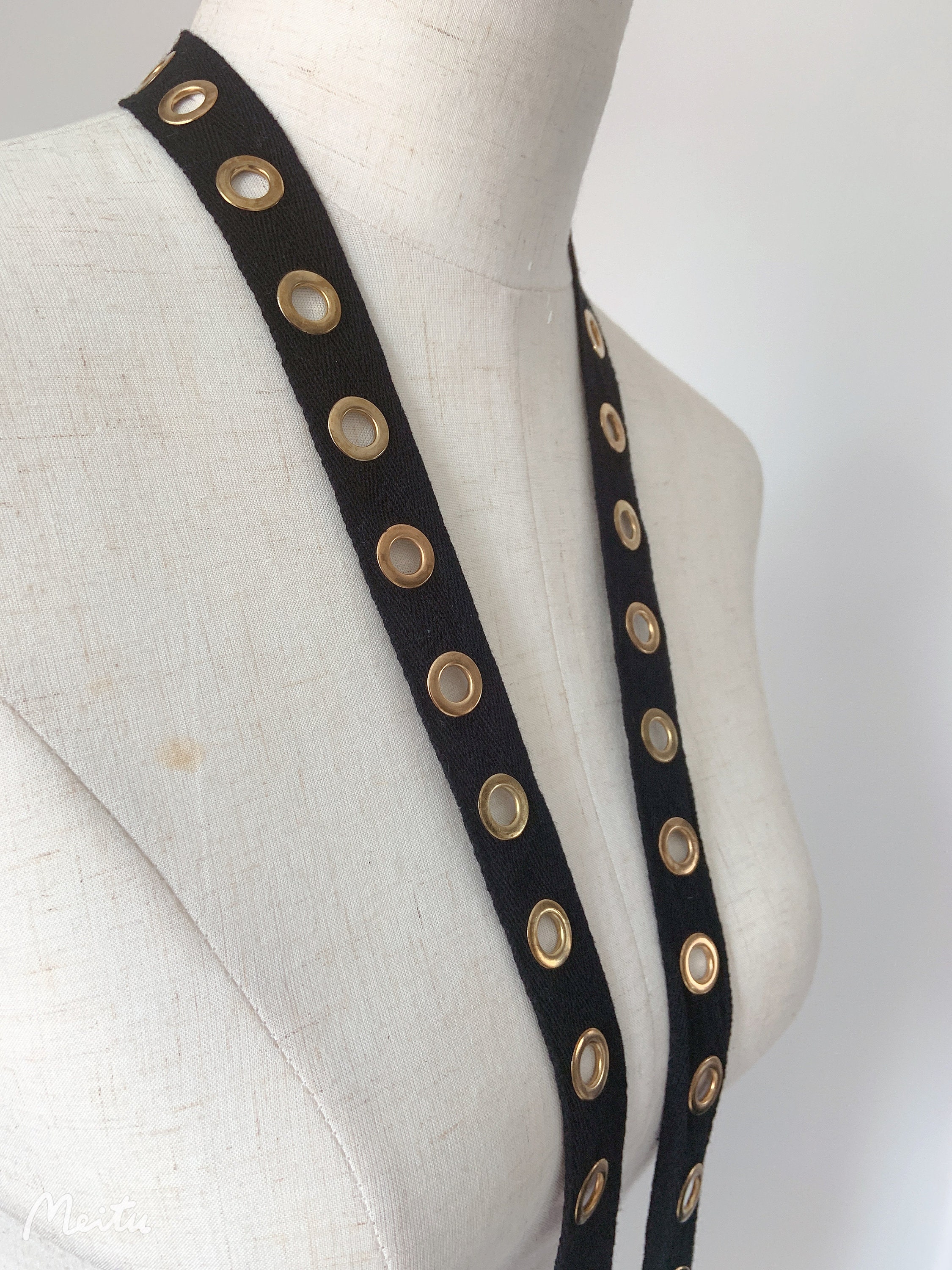 5 yards Black Grommet Tape / 0.98 100 Cotton Twill Etsy