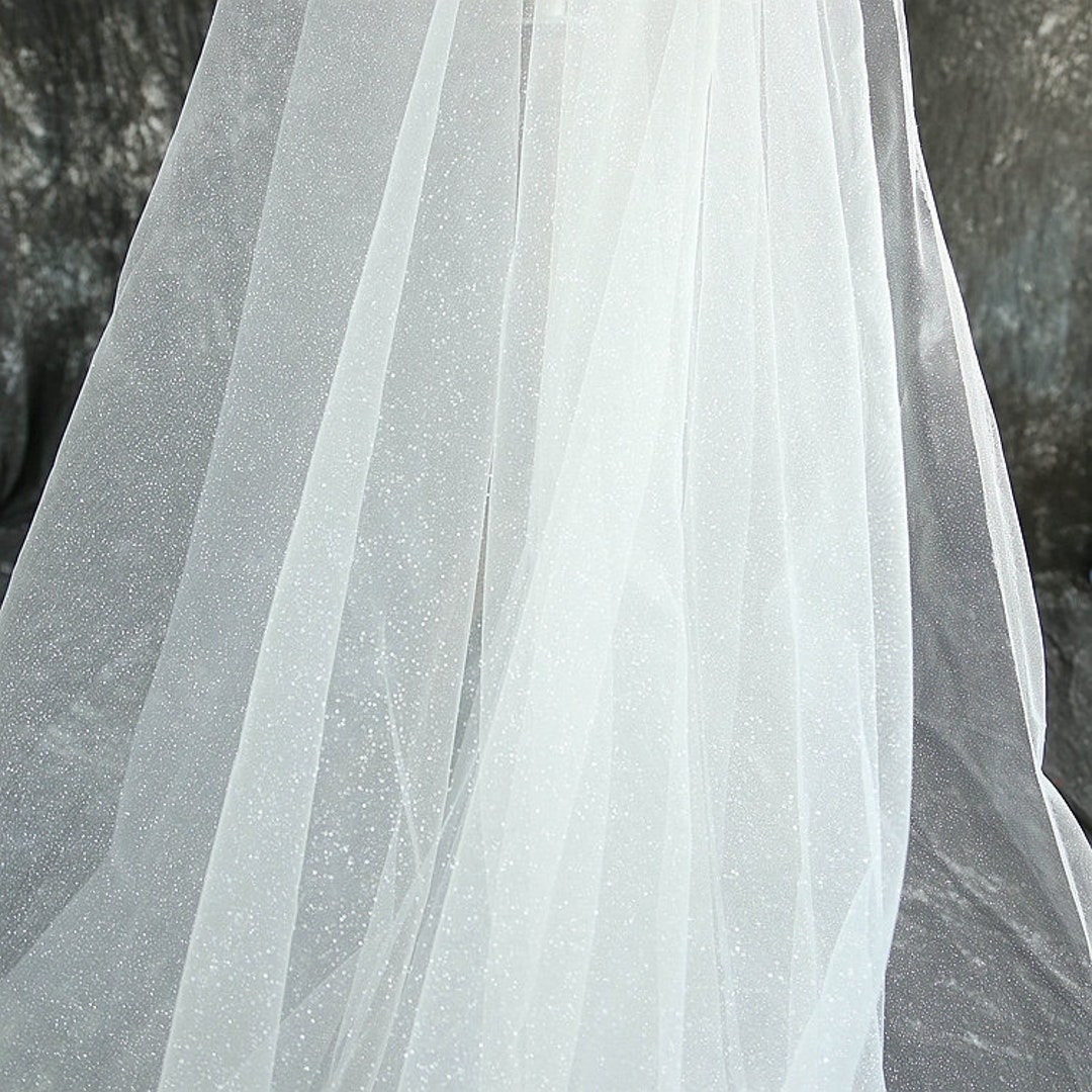 Off White Tulle Fabric With Glitters for Veil Dress Prop - Etsy
