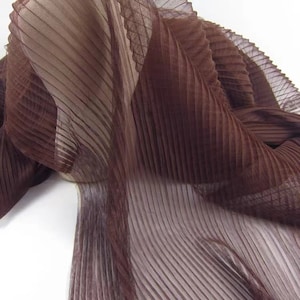 brown tulle accordion pleated fabric, mesh accordion pleats fabric, Pleated mesh Panel fabric, ruffled tulle fabric,Vertical crease