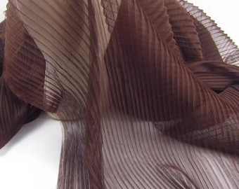 brown tulle accordion pleated fabric, mesh accordion pleats fabric, Pleated mesh Panel fabric, ruffled tulle fabric,Vertical crease