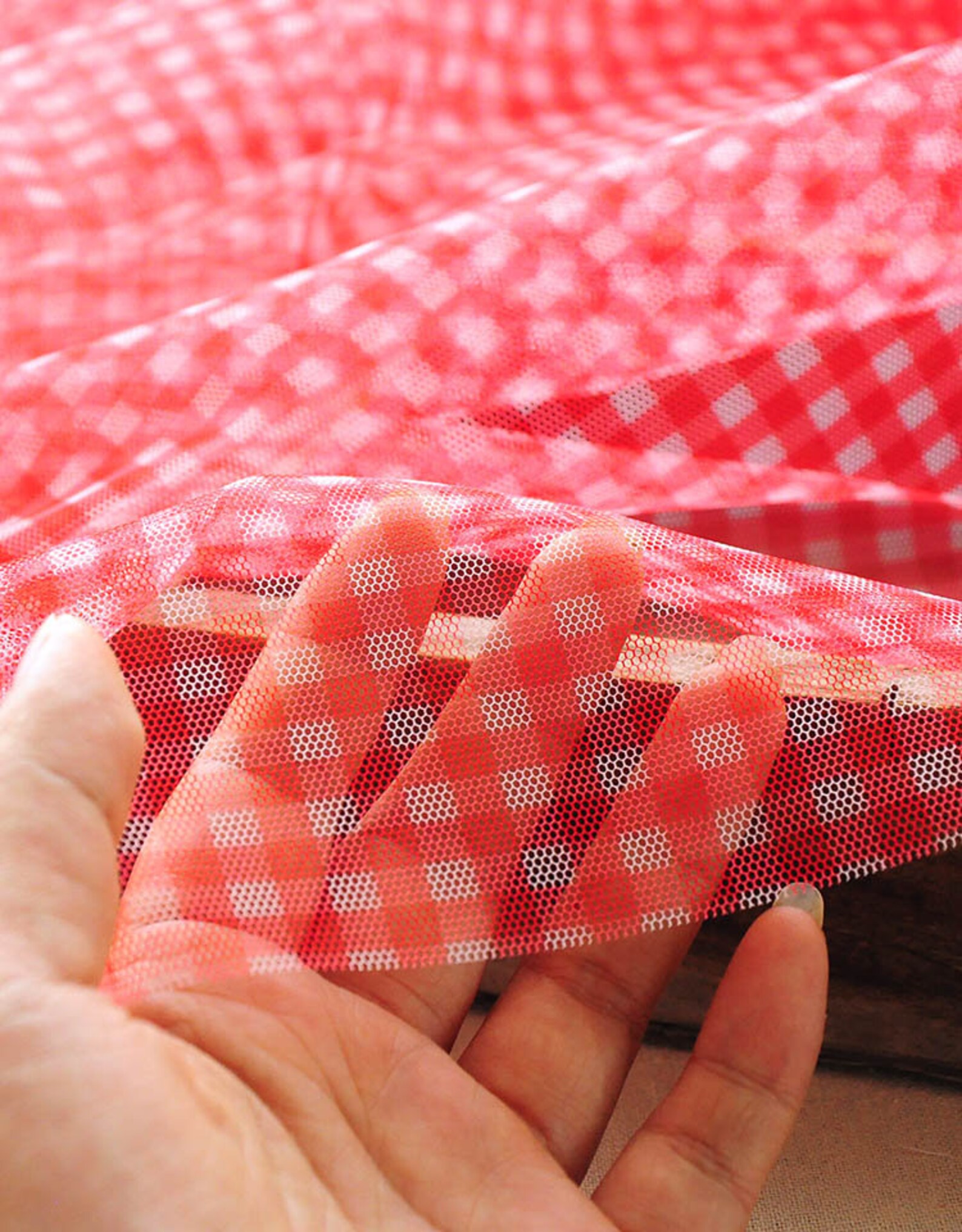 6 Colors Mesh Fabric With Little Checks Checked Tulle Fabric | Etsy