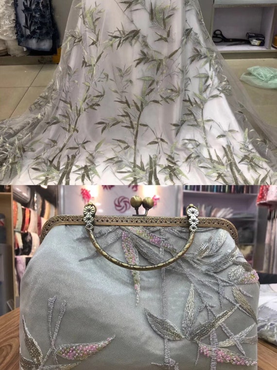 Paillettes tissu haut de gamme bambou feuille dentelle Tulle maille dentelle feuille dentelle Ivoire, voiles à lacets tissu pour Cap en Tulle, housse de mariée f68377 Paillettes tissu haut de gamme bambou feuille dentelle Tulle maille dentelle feuille dentelle Ivoire, voiles à lacets tissu pour Cap en Tulle, housse de mariée f68377