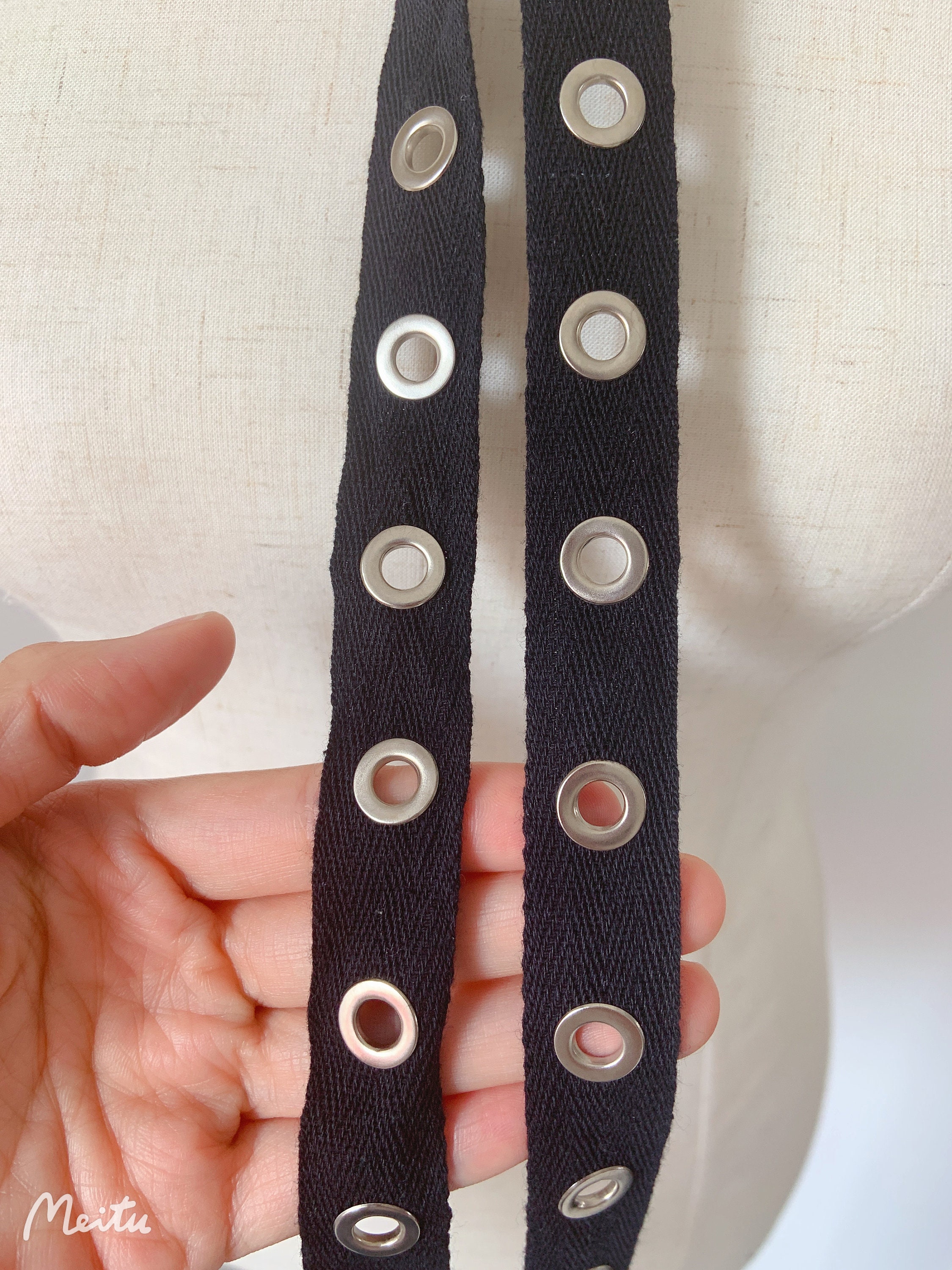 5 yards Black Grommet Tape / 0.98 100 Cotton Twill Etsy