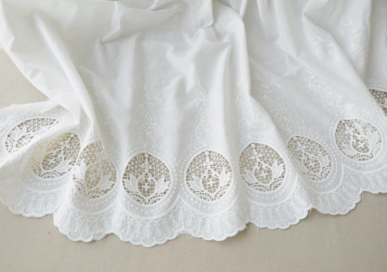 bestickte baumwolle meterware