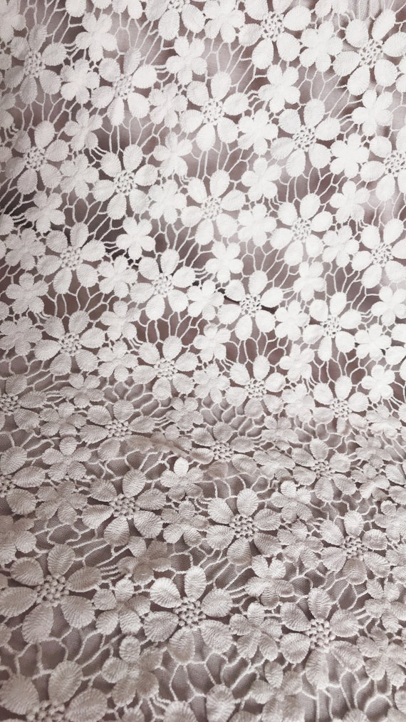 tissu dentelle crème Ivoire coton crème dentelle avec daisy, tissu de dentelle guipure 100 % coton par yard 7171e5 tissu dentelle crème Ivoire coton crème dentelle avec daisy, tissu de dentelle guipure 100 % coton par yard 7171e5
