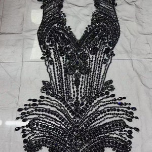 Body Rhinestones Green Full Body Rhinestone Bodice Applique, Iridescent Crystal Corset ...