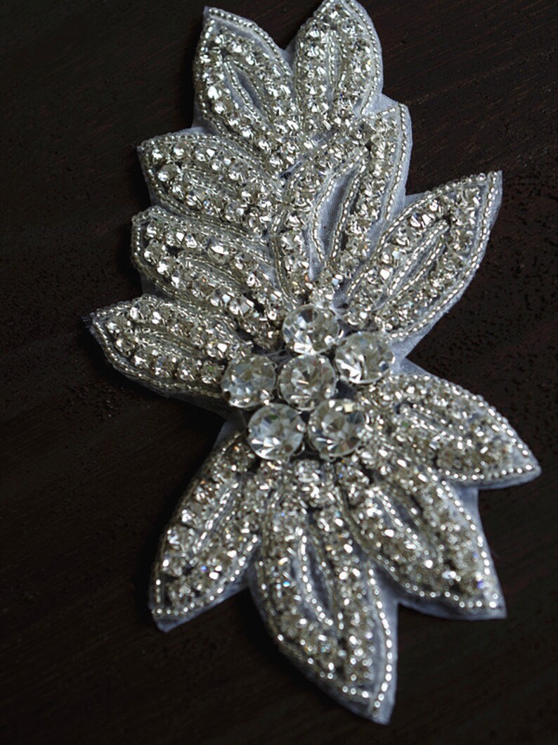 Rhinestone Applique Bridal Sash Applique Crystal Applique Etsy