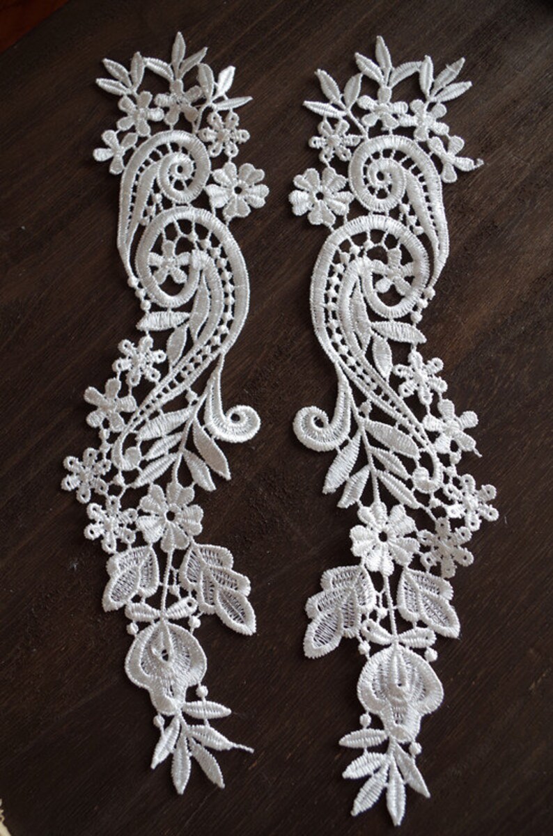 bridal lace applique ivory