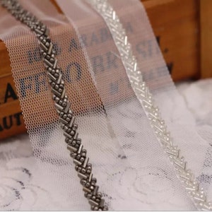 Adorno de encaje con cuentas grises, faja nupcial, cinturón de novia, adorno de joyería con cuentas, adorno de cuentas de perlas para faja nupcial