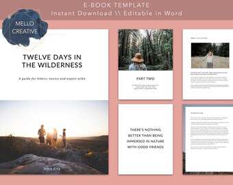 Simple and Modern Word / InDesign eBook Template - Optin, Freebie, Blog, Customisable