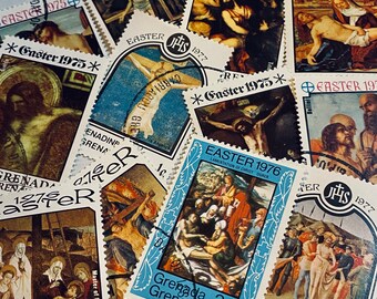 Religious Easter Postage Stamps - Grenada 1970's