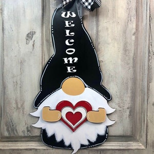 Gnome Door Hanger | Interchangeable Sign | Seasonal Gnome Wreath | Winter Gnome Sign | Spring Gnome Hanger | Fall Gnome Sign | Summer Gnome