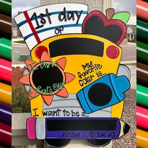 First Day of School Sign | Back to School Chalkboard Sign | Personalized Photo Prop | Reusable Grow with Me Child Sign | Custom School Photo