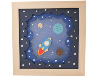 3d Shadow Box Svg Etsy